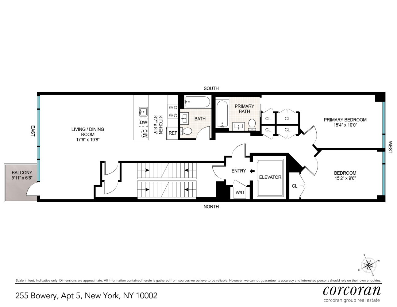Floorplan for 255 Bowery, 5