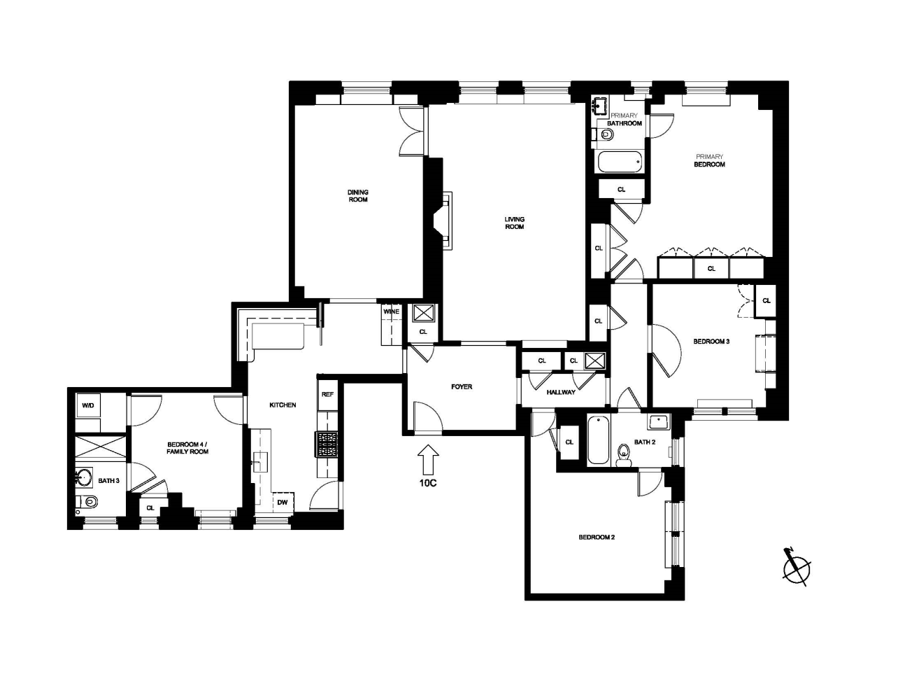 Floorplan for 1165 5th Avenue, 10C