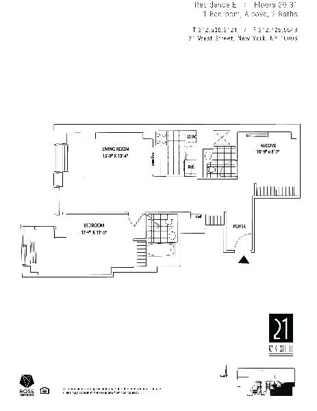 Floorplan for 21 West Street, 30-E