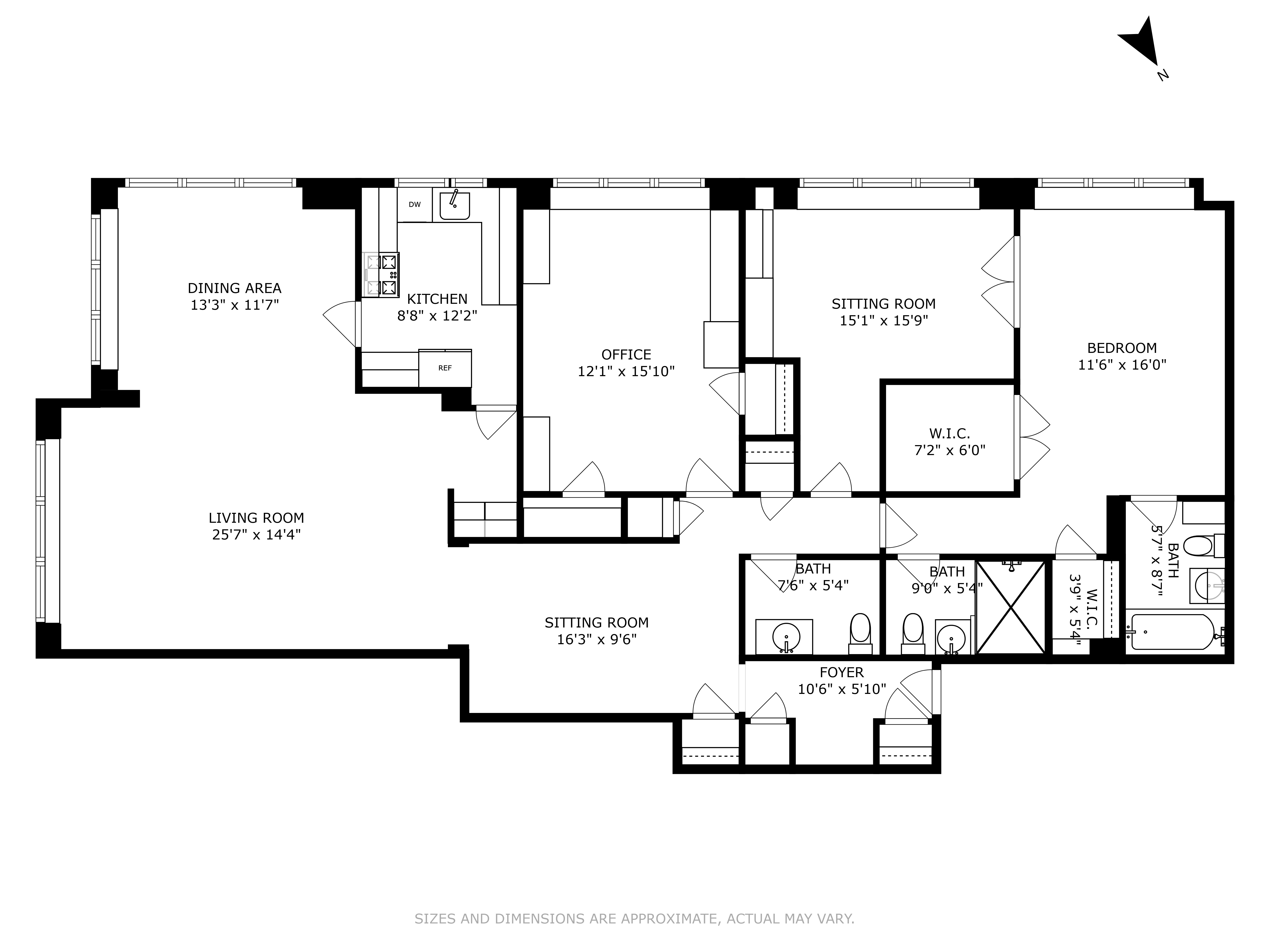 Floorplan for 45 Sutton Place, 14F