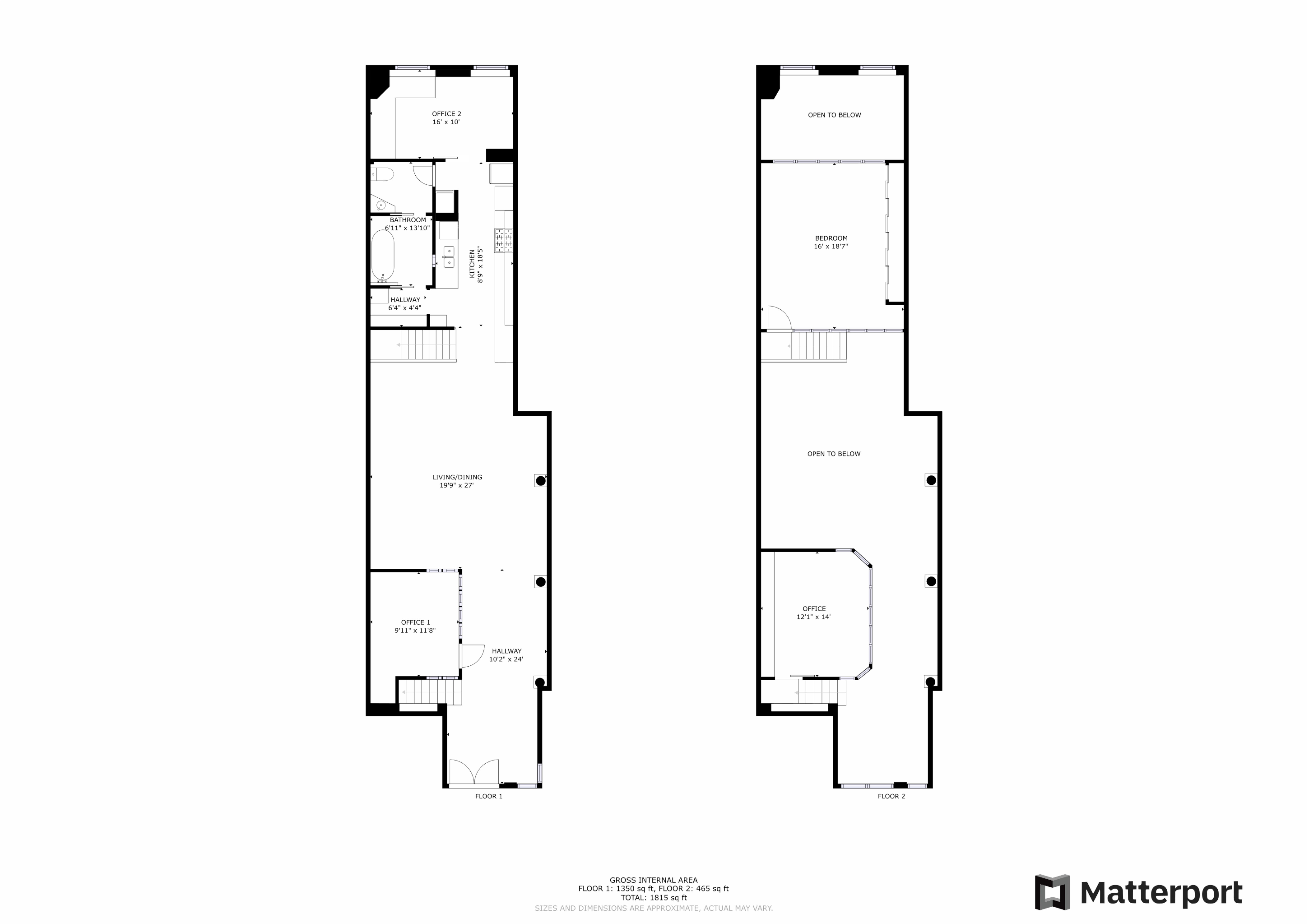 Floorplan for 150 Franklin Street, 1-W