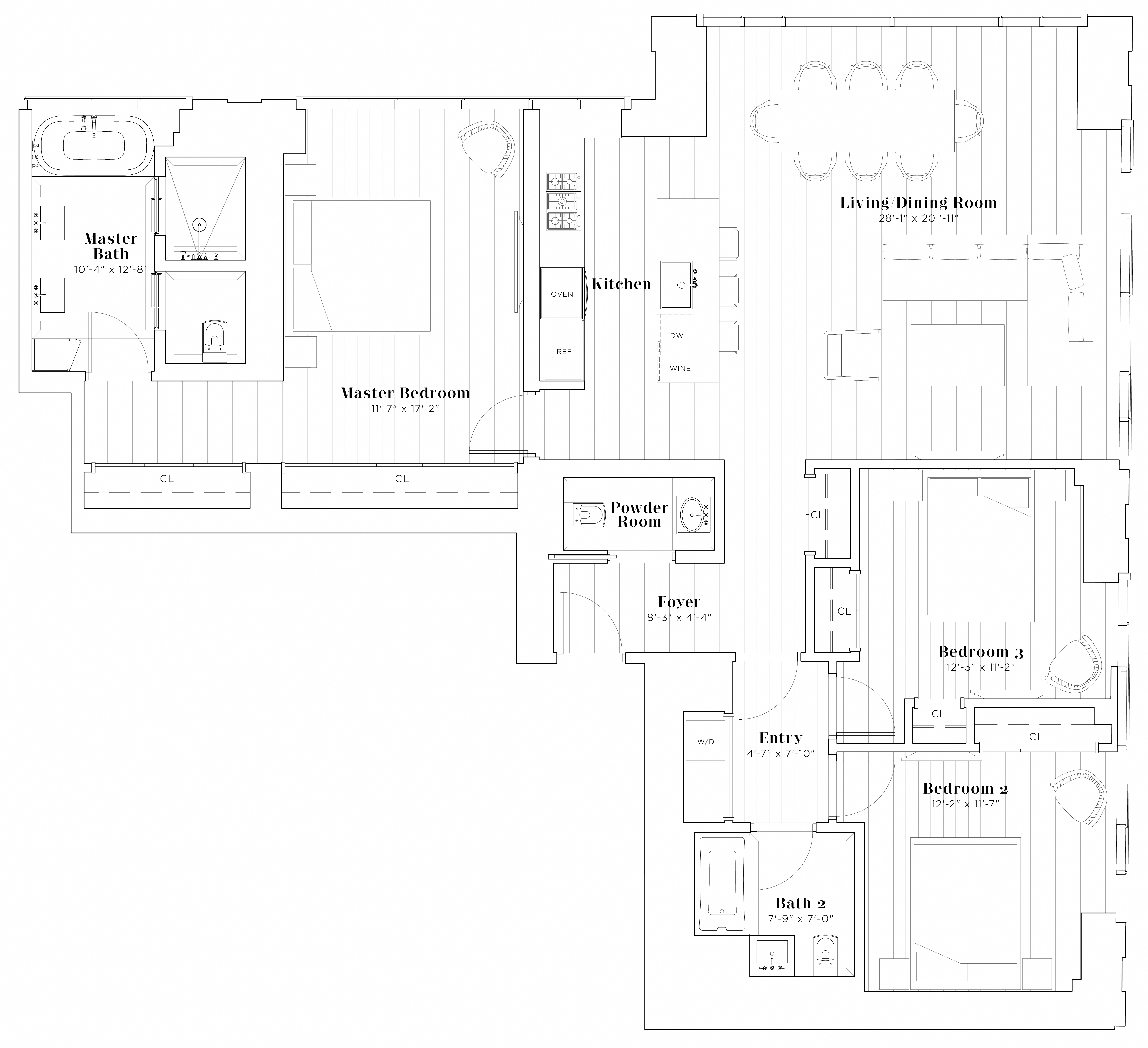 Floorplan for 5 Beekman Street, 27B