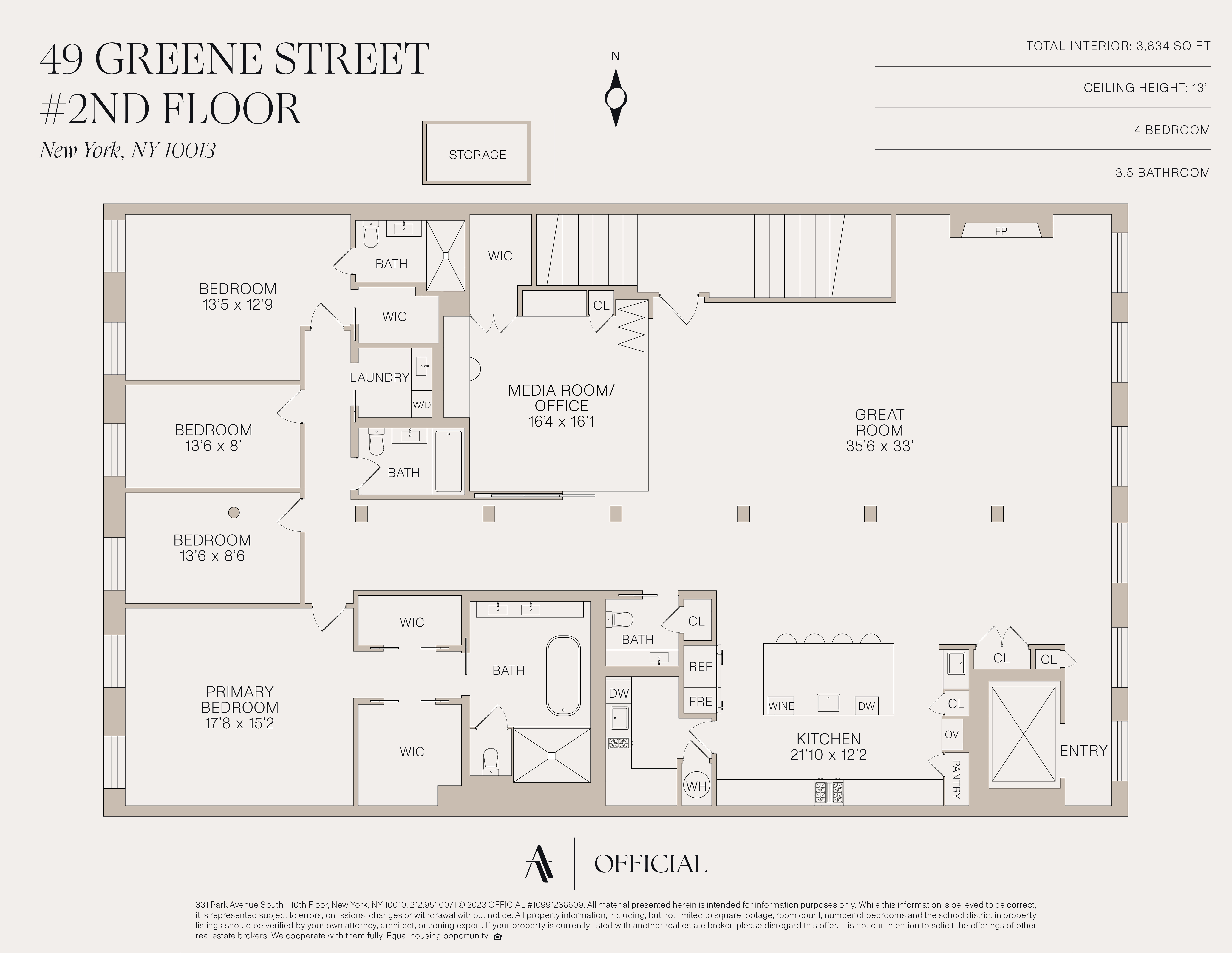 Floorplan for 49 Greene Street, 2