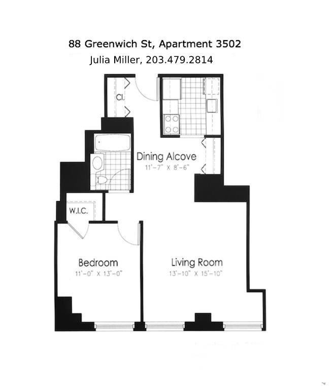 Floorplan for 88 Greenwich Street, 3502