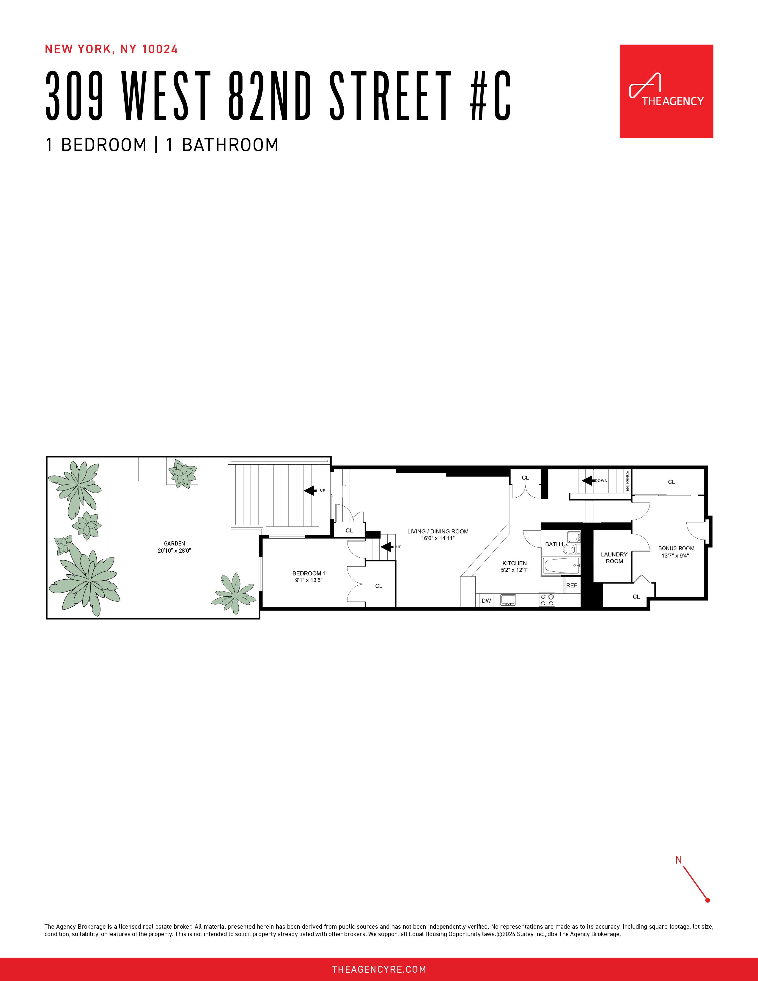 Floorplan for 309 West 82nd Street, C