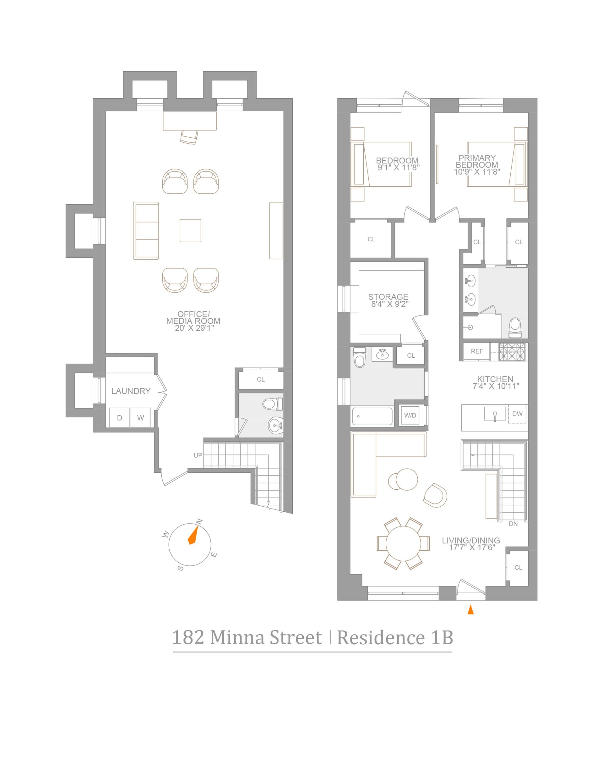 Floorplan for 182 Minna Street, 1B