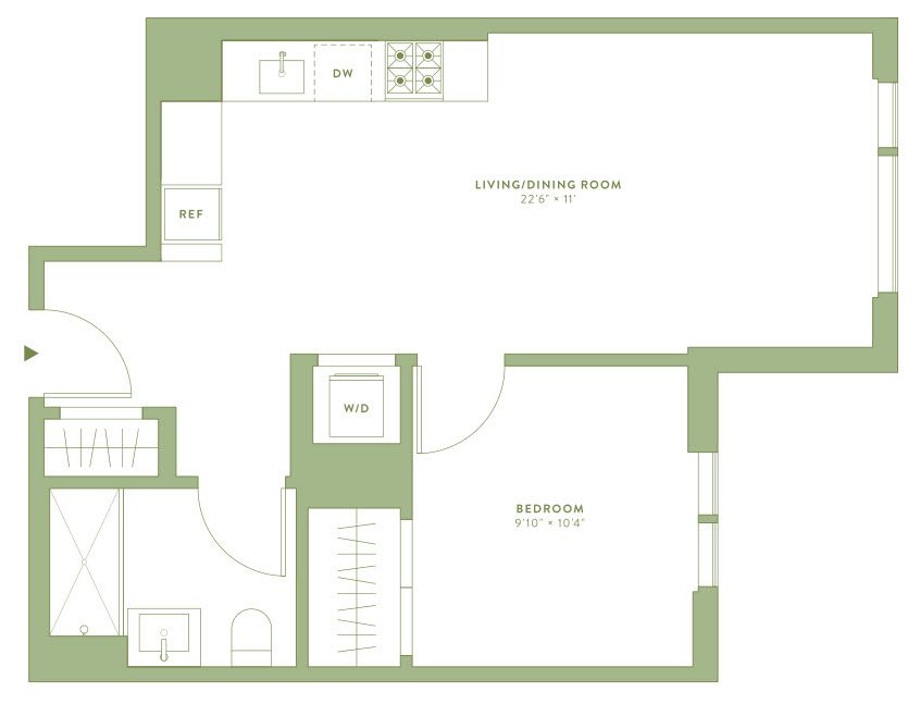Floorplan for 196 Willoughby Street, 32-F