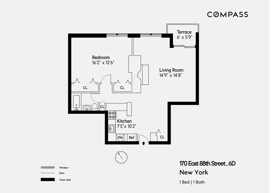 Floorplan for 170 East 88th Street, 6D