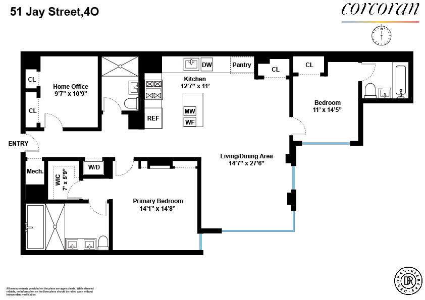 Floorplan for 51 Jay Street, 4O