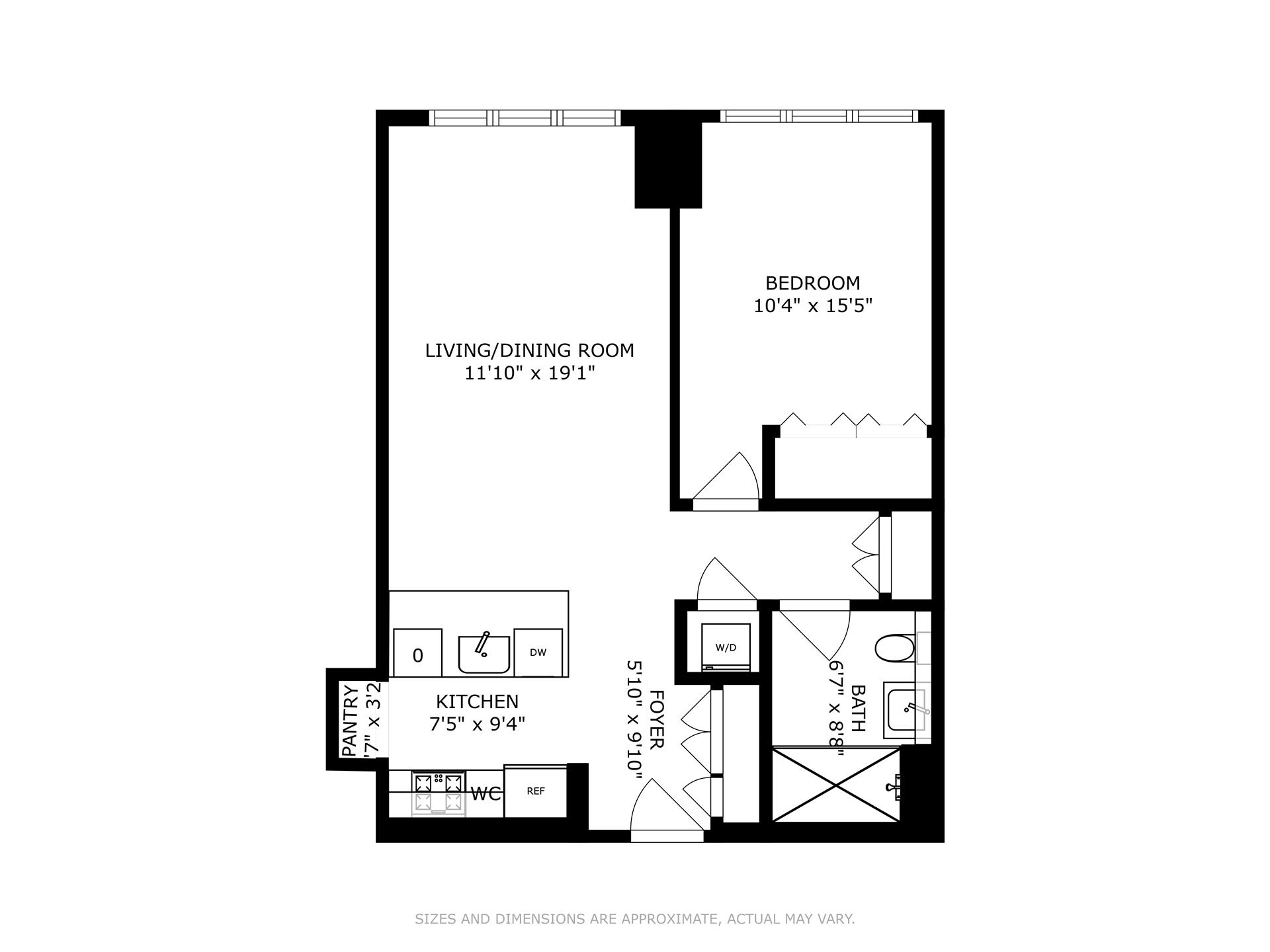 Floorplan for 196 Orchard Street, 6C