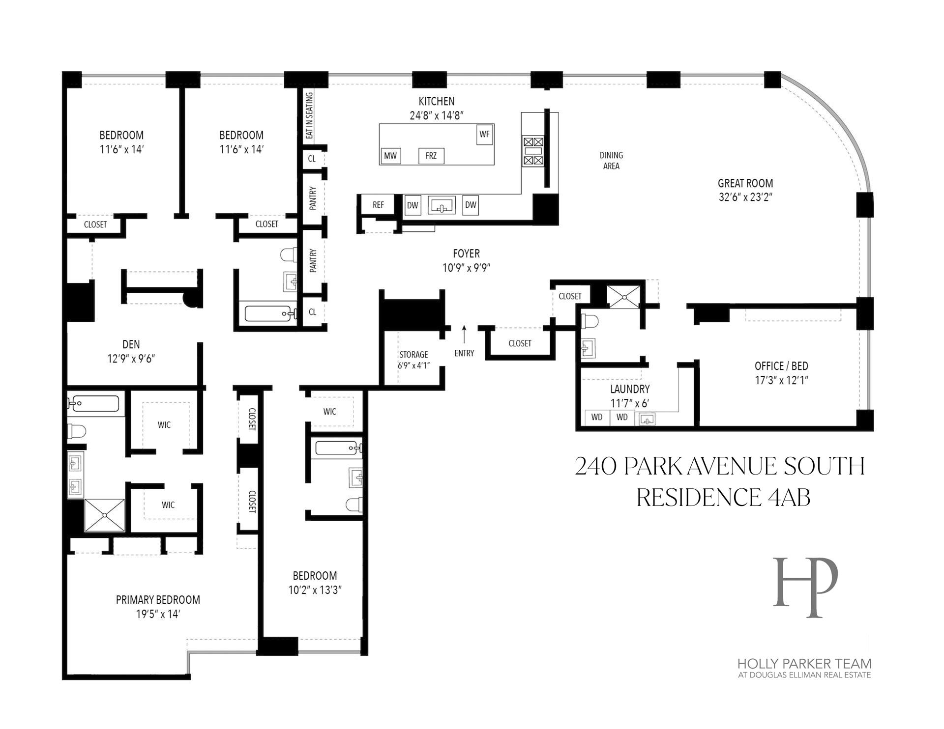 Floorplan for 240 Park Avenue, 4B