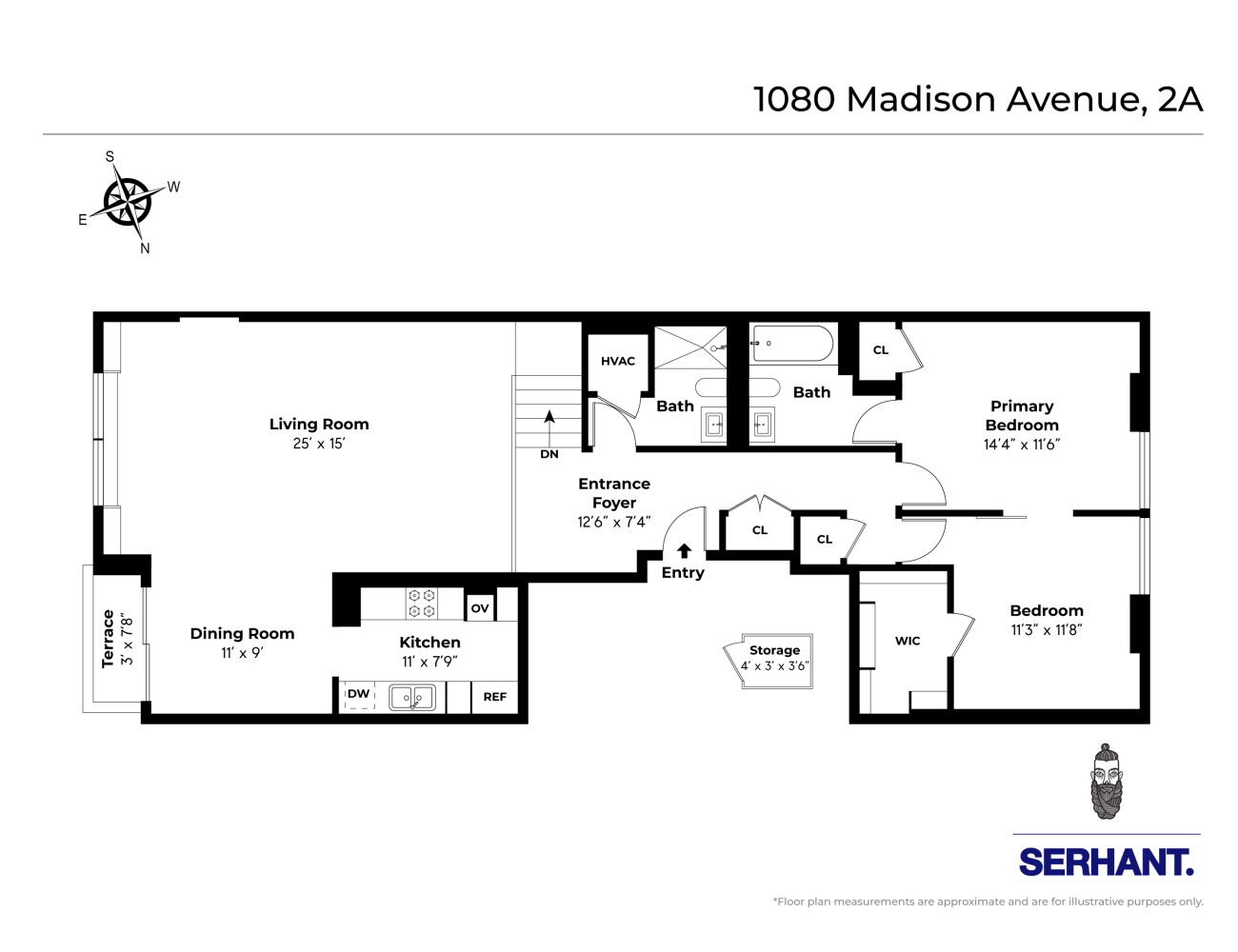 Floorplan for 1080 Madison Avenue, 2A