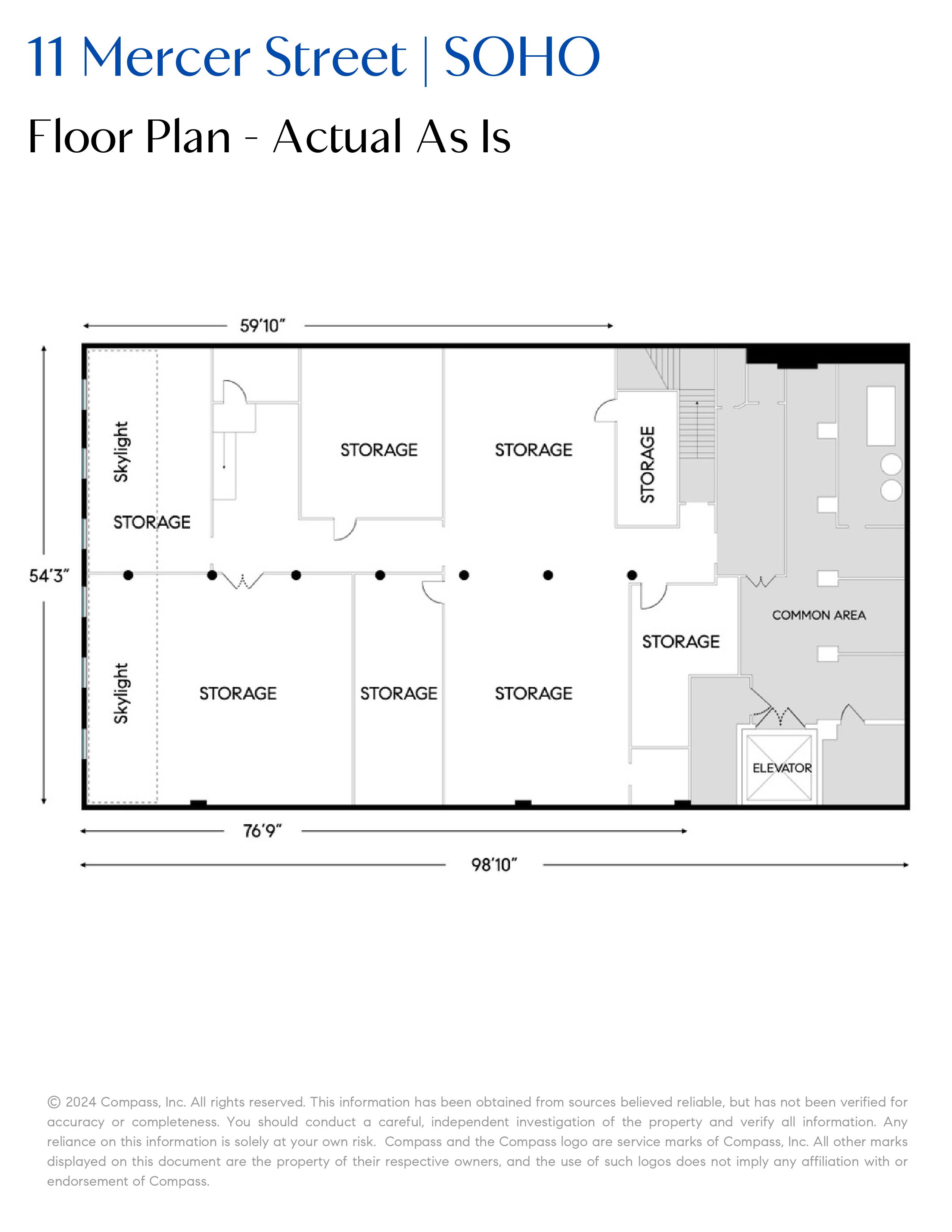 Floorplan for 11 Mercer Street, STORAGE C