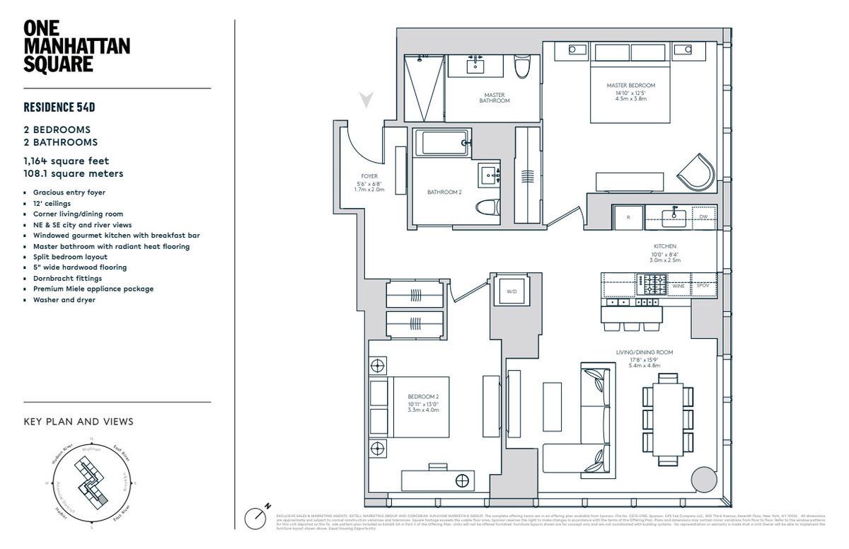 Floorplan for 252 South Street, 54-D