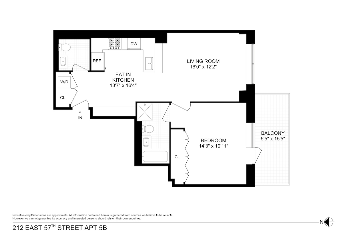 Floorplan for 212 East 57th Street, 5B