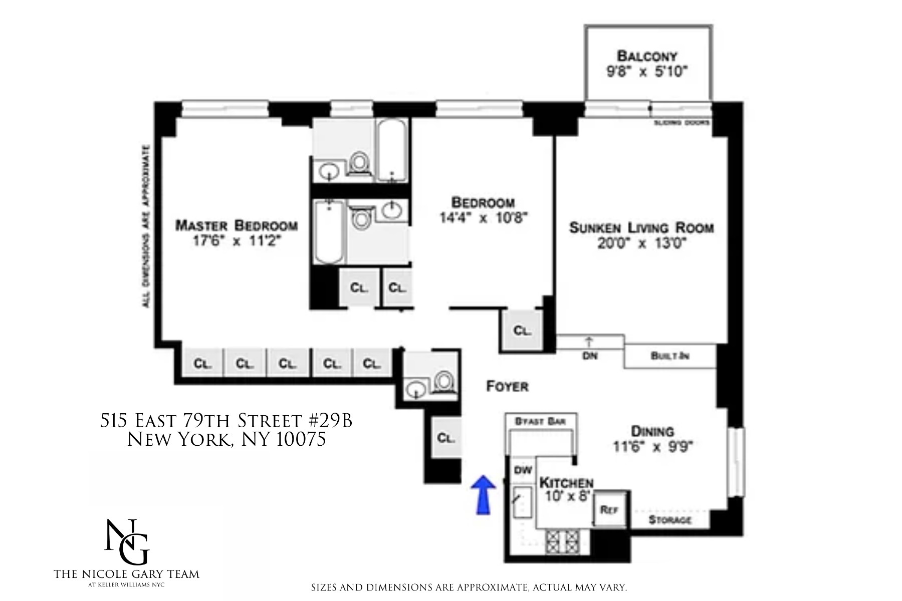 Floorplan for 515 East 79th Street, 29B