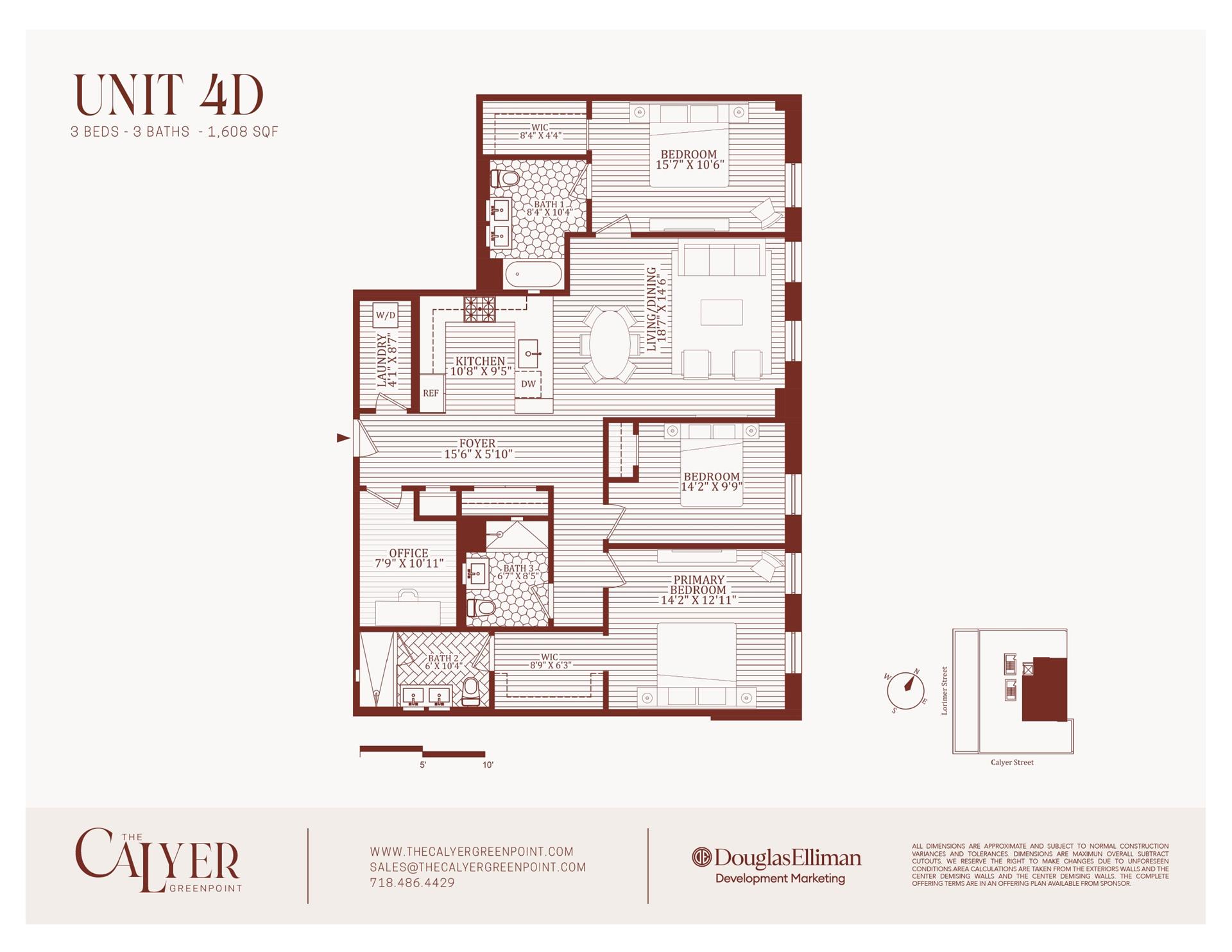 Floorplan for 171 Calyer Street, 4D