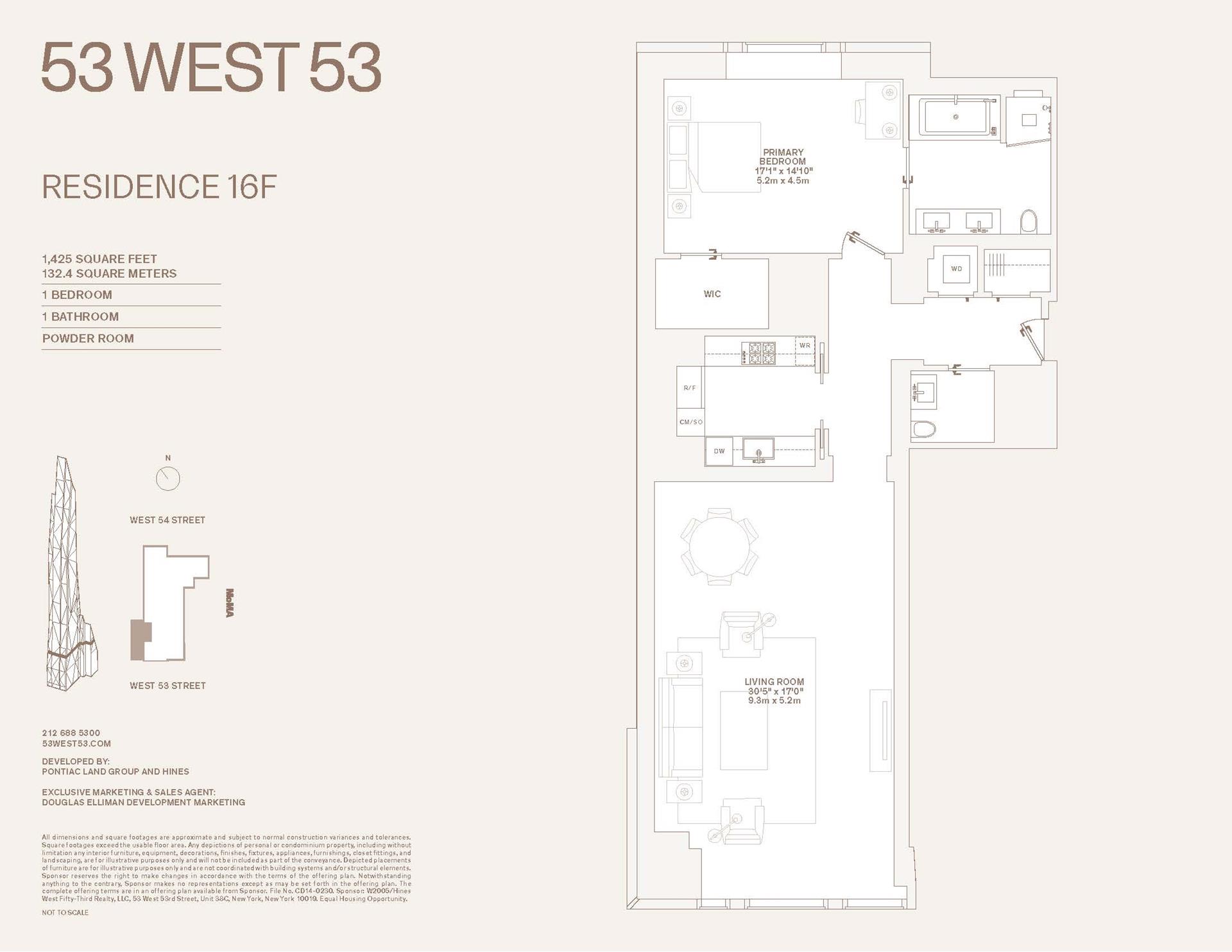 Floorplan for 53 West 53rd Street, 16F