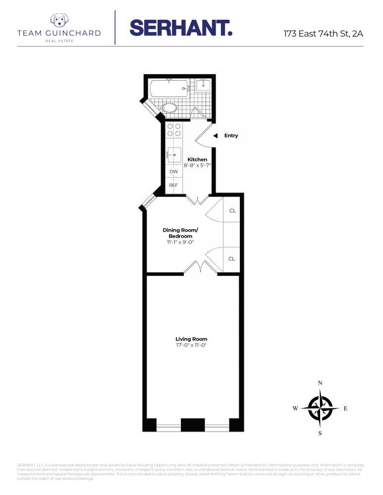 Floorplan for 173 East 74th Street, 2A