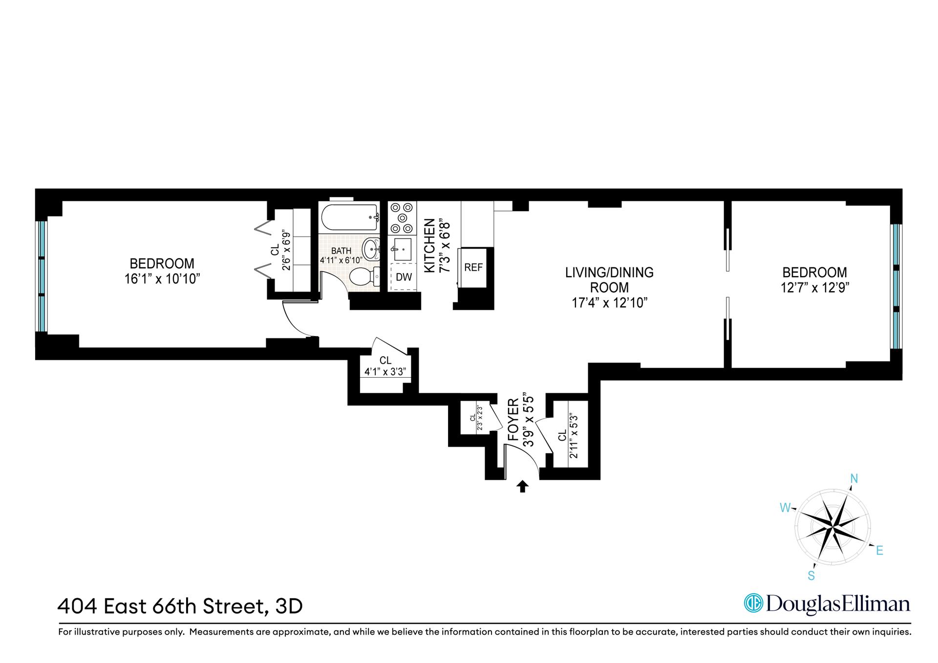 Floorplan for 404 East 66th Street, 3D