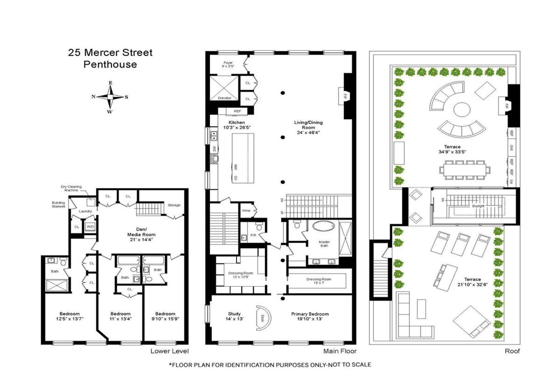 Floorplan for 25 Mercer Street, PENTHOUSE
