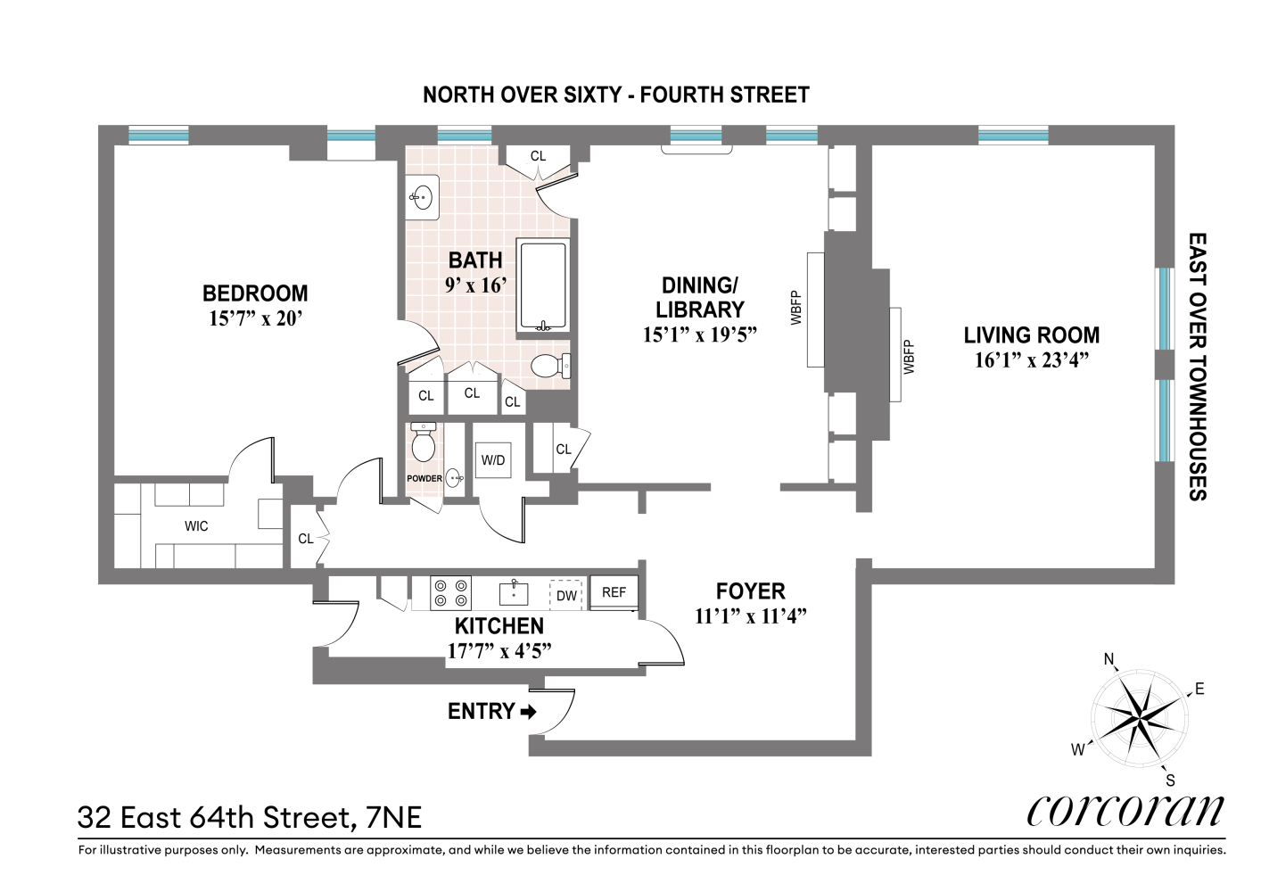 Floorplan for 32 East 64th Street, 7NE