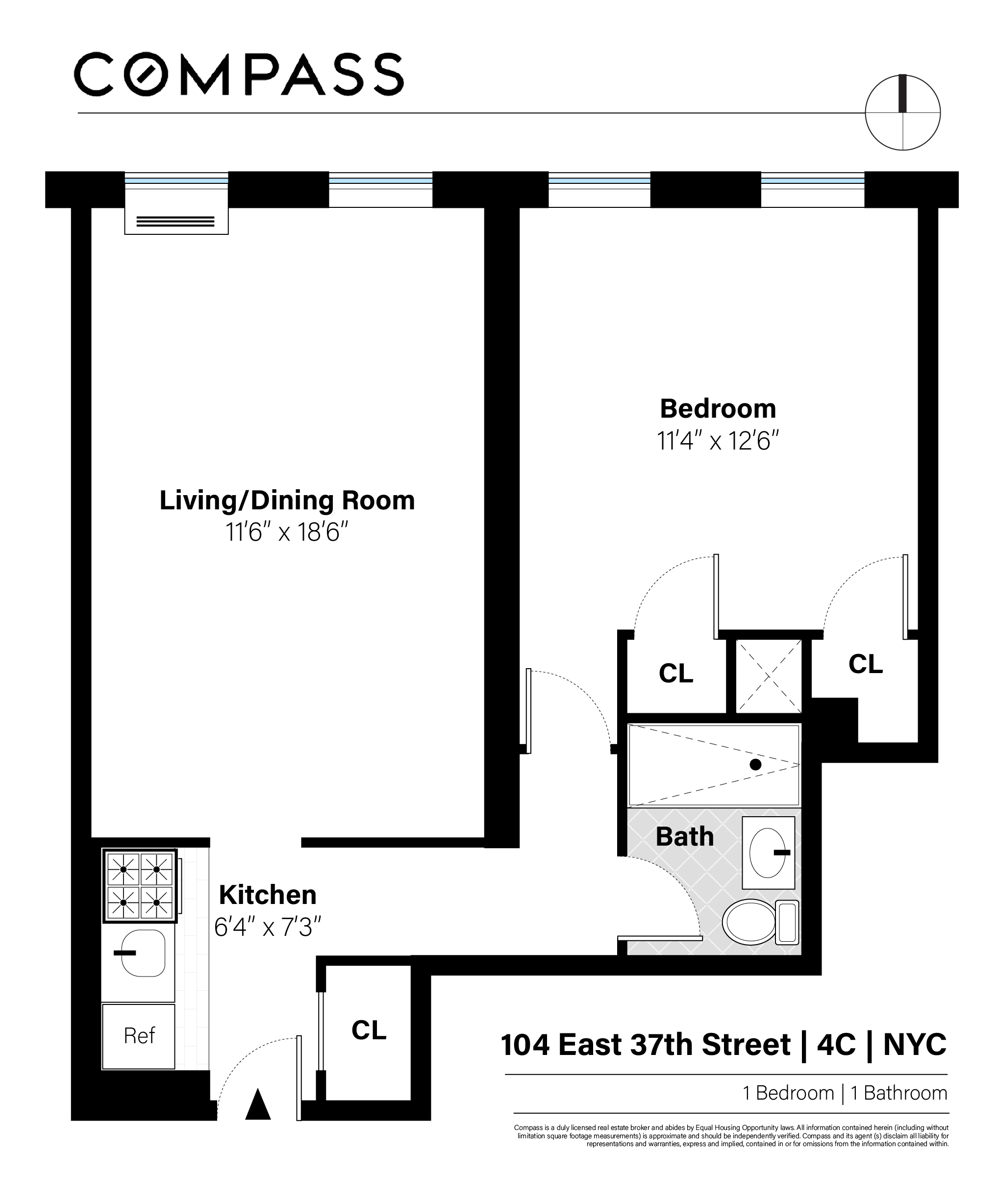 Floorplan for 104 East 37th Street, 4C
