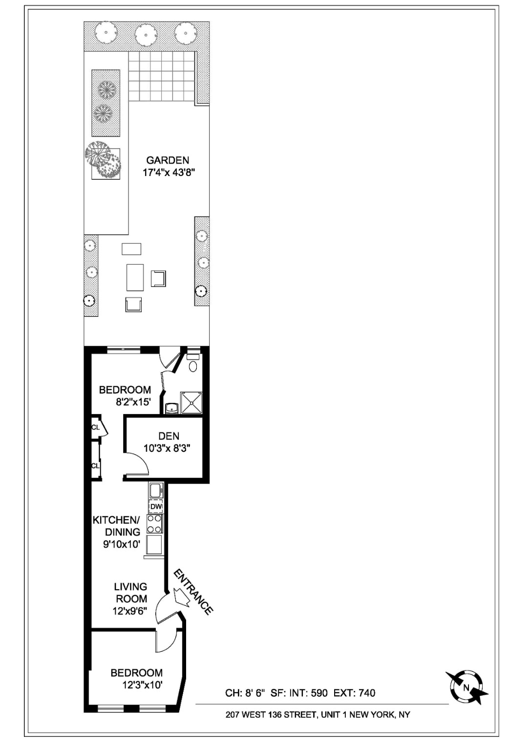 Floorplan for 207 West, 136th Street, 1