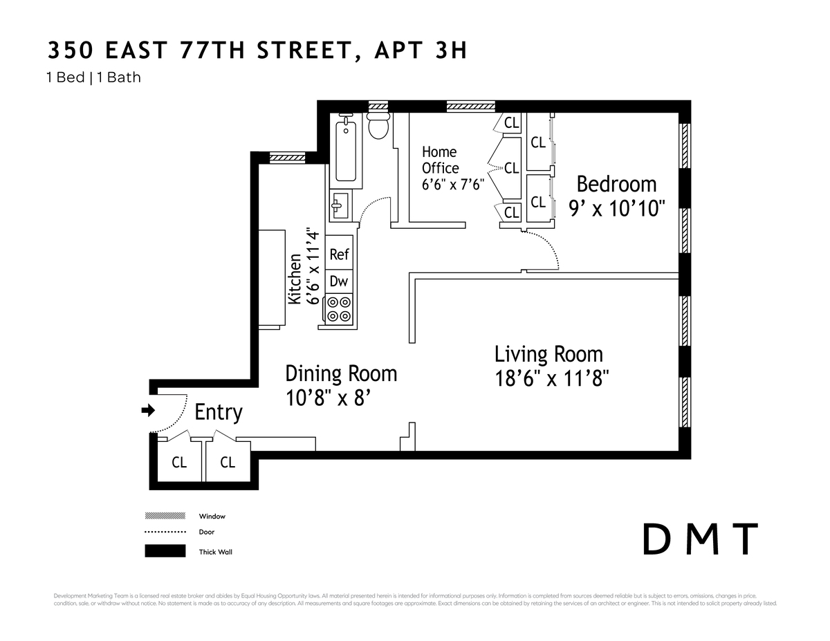 Floorplan for 350 East 77th Street, 3H