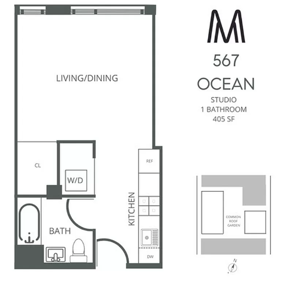 Floorplan for 567 Ocean Avenue, A607