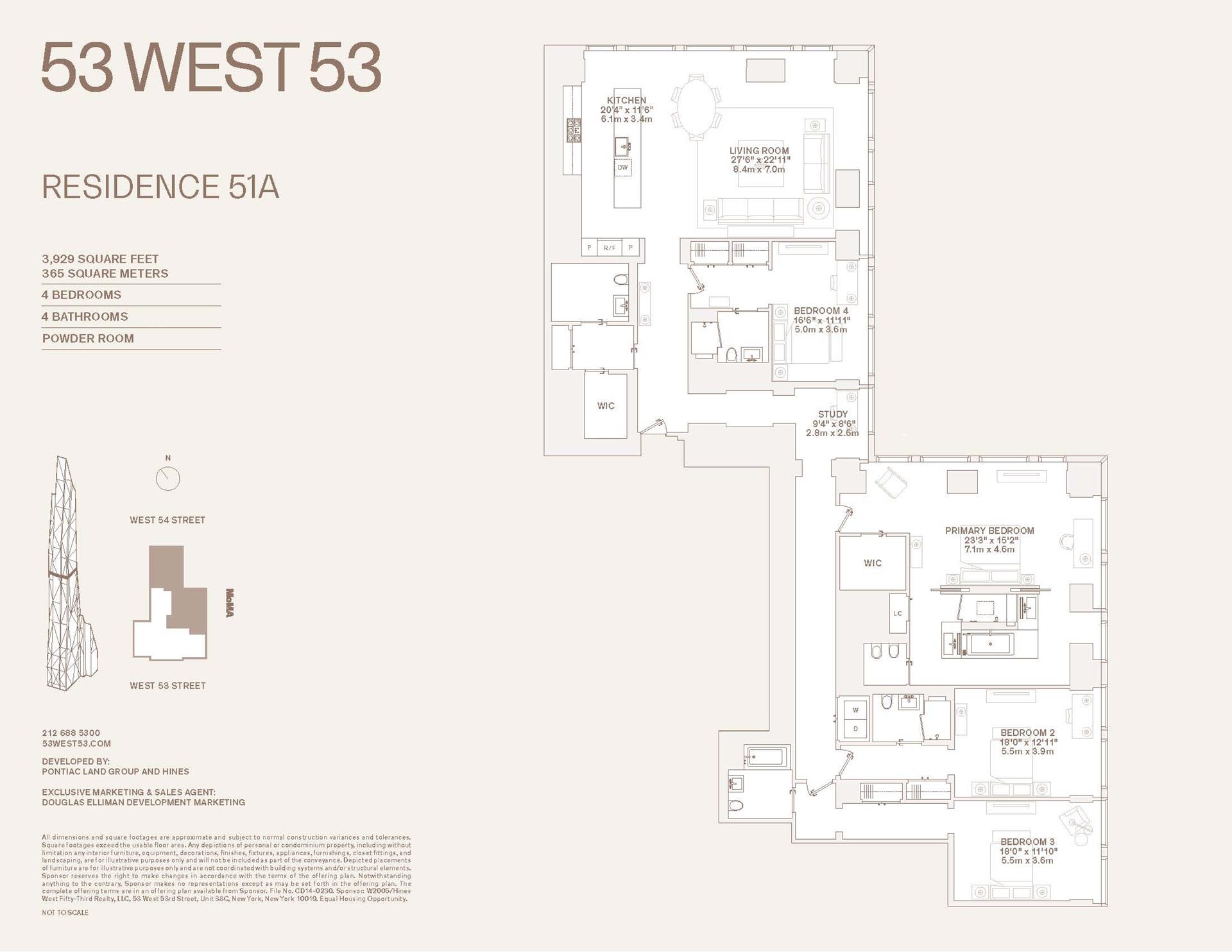 Floorplan for 53 West 53rd Street, 51A