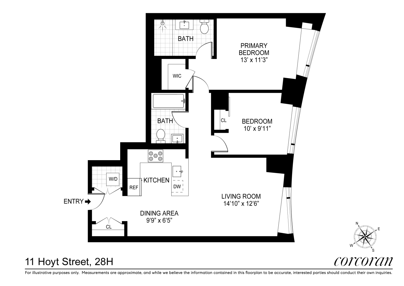 Floorplan for 11 Hoyt Street, 28H