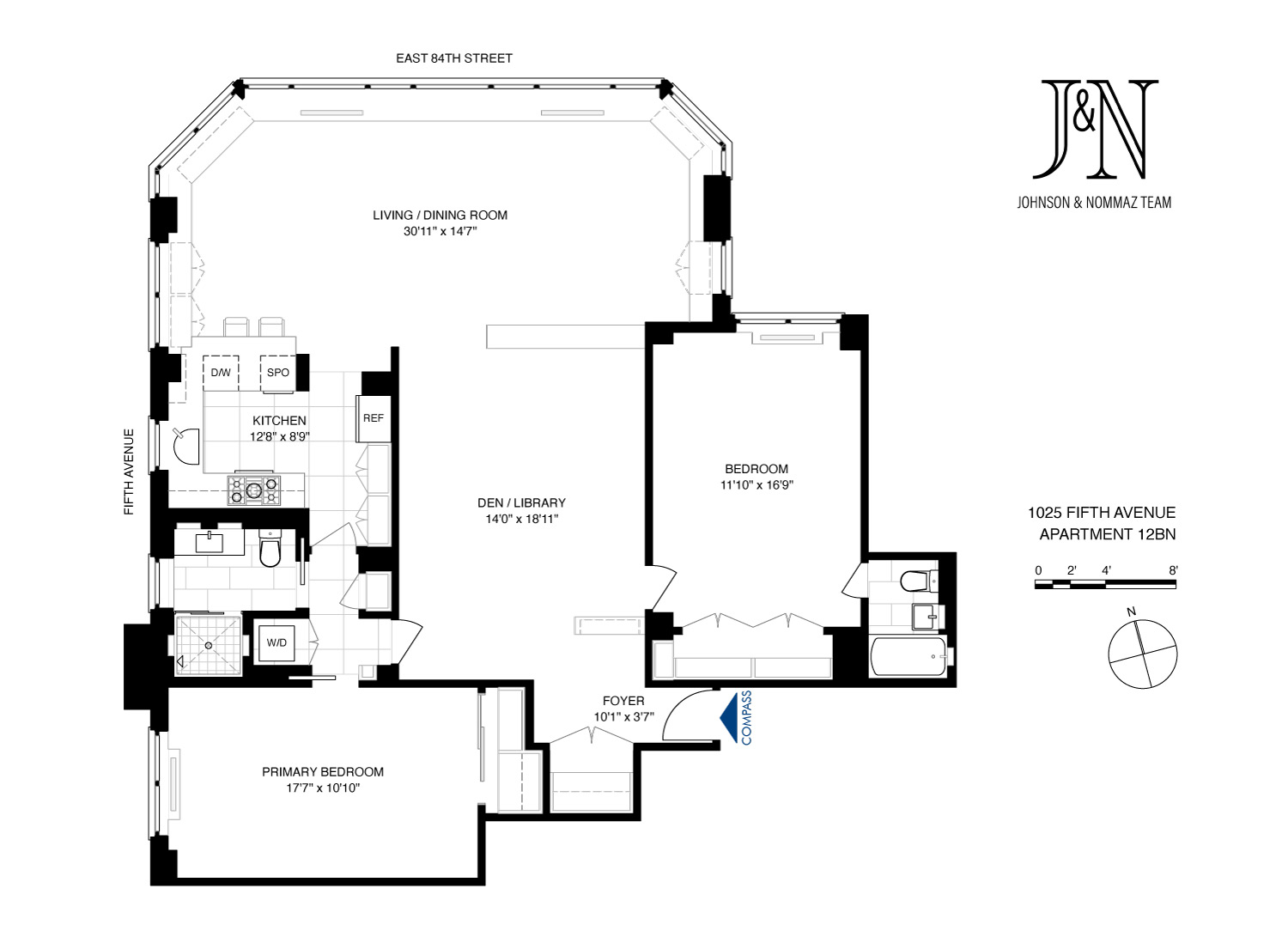 Floorplan for 1025 5th Avenue, 12BN