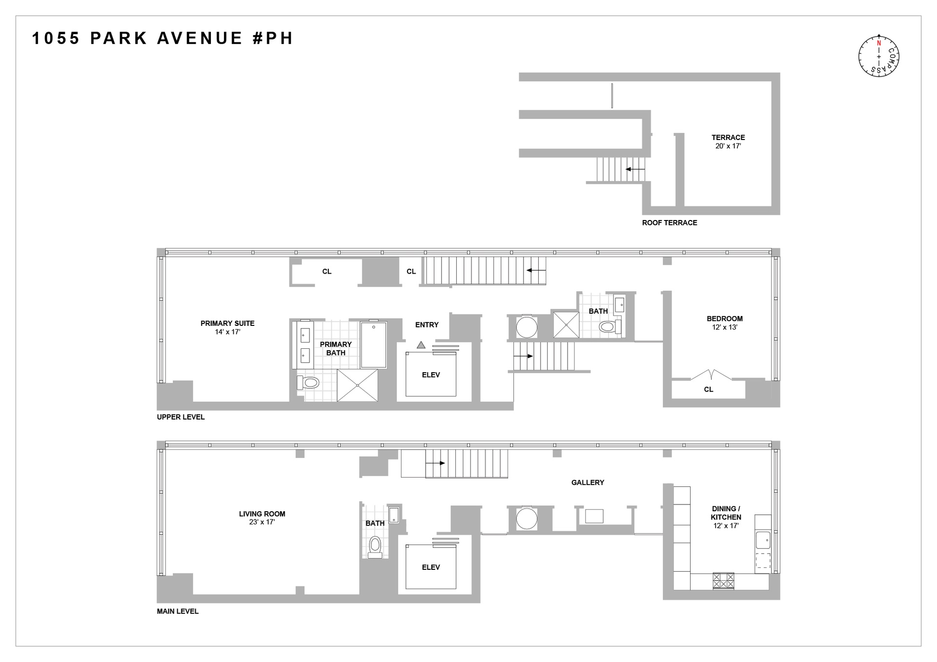 Floorplan for 1055 Park Avenue, PH