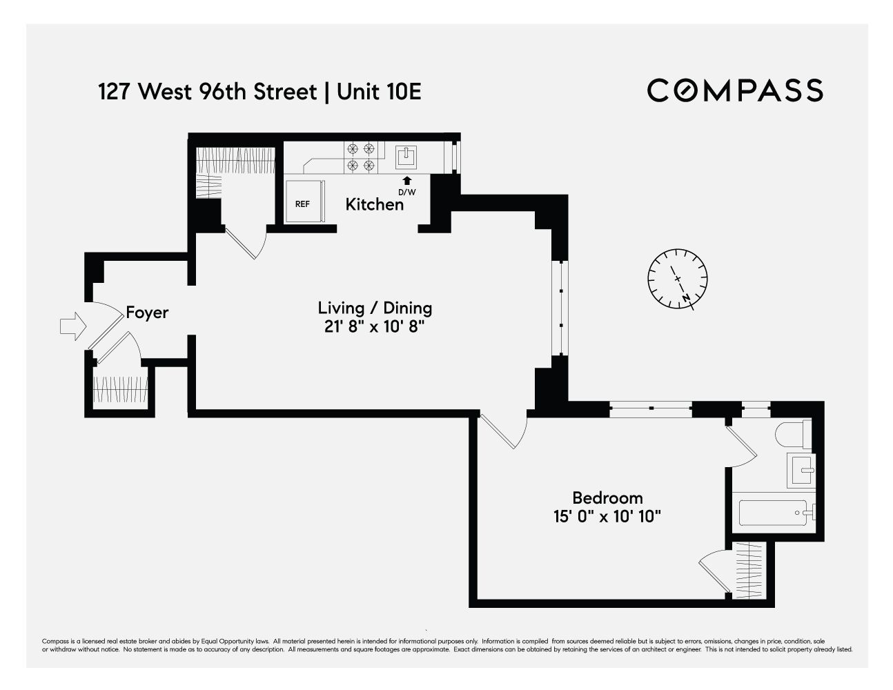 Floorplan for 127 West 96th Street, 10E