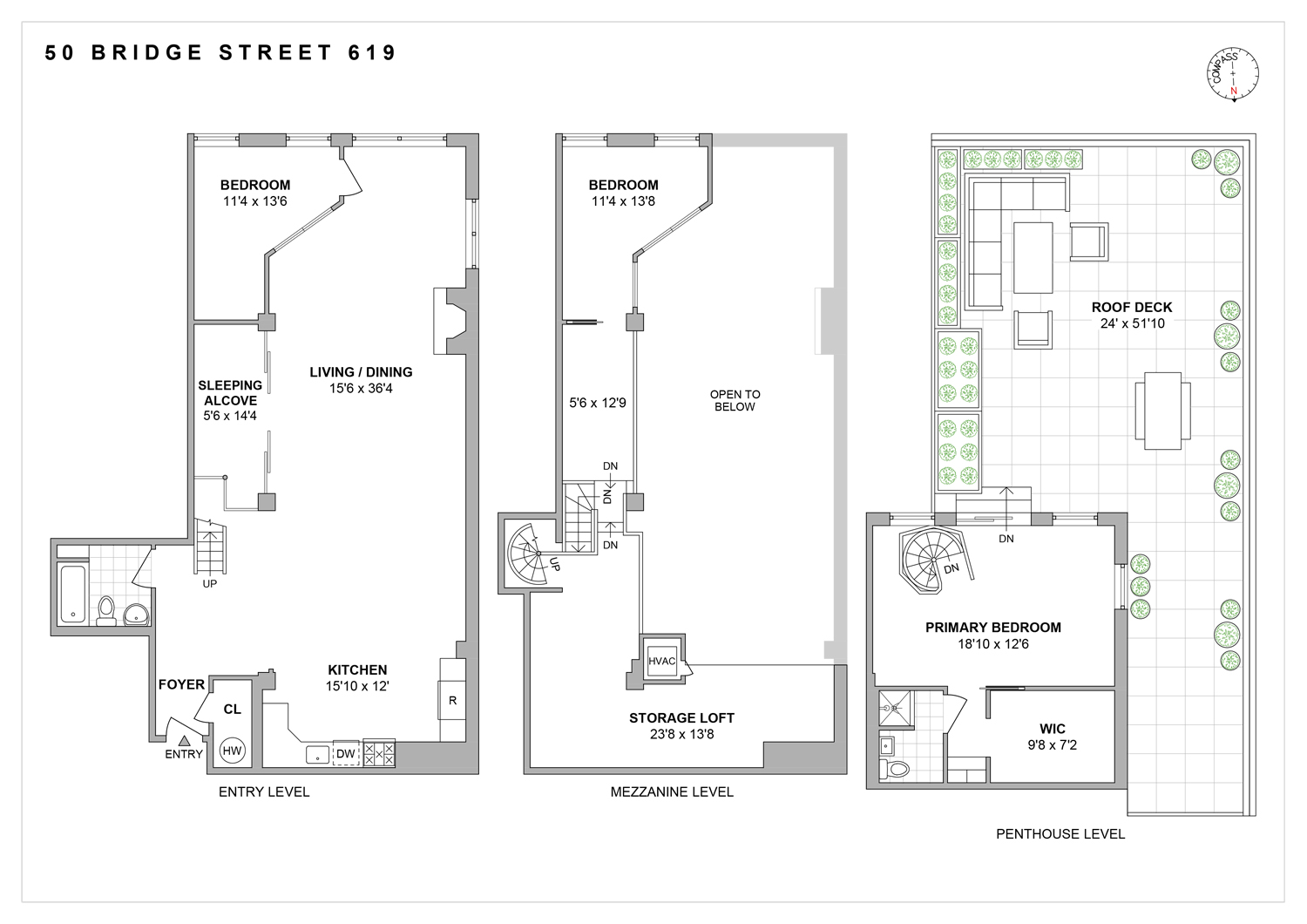 Floorplan for 50 Bridge Street, 619