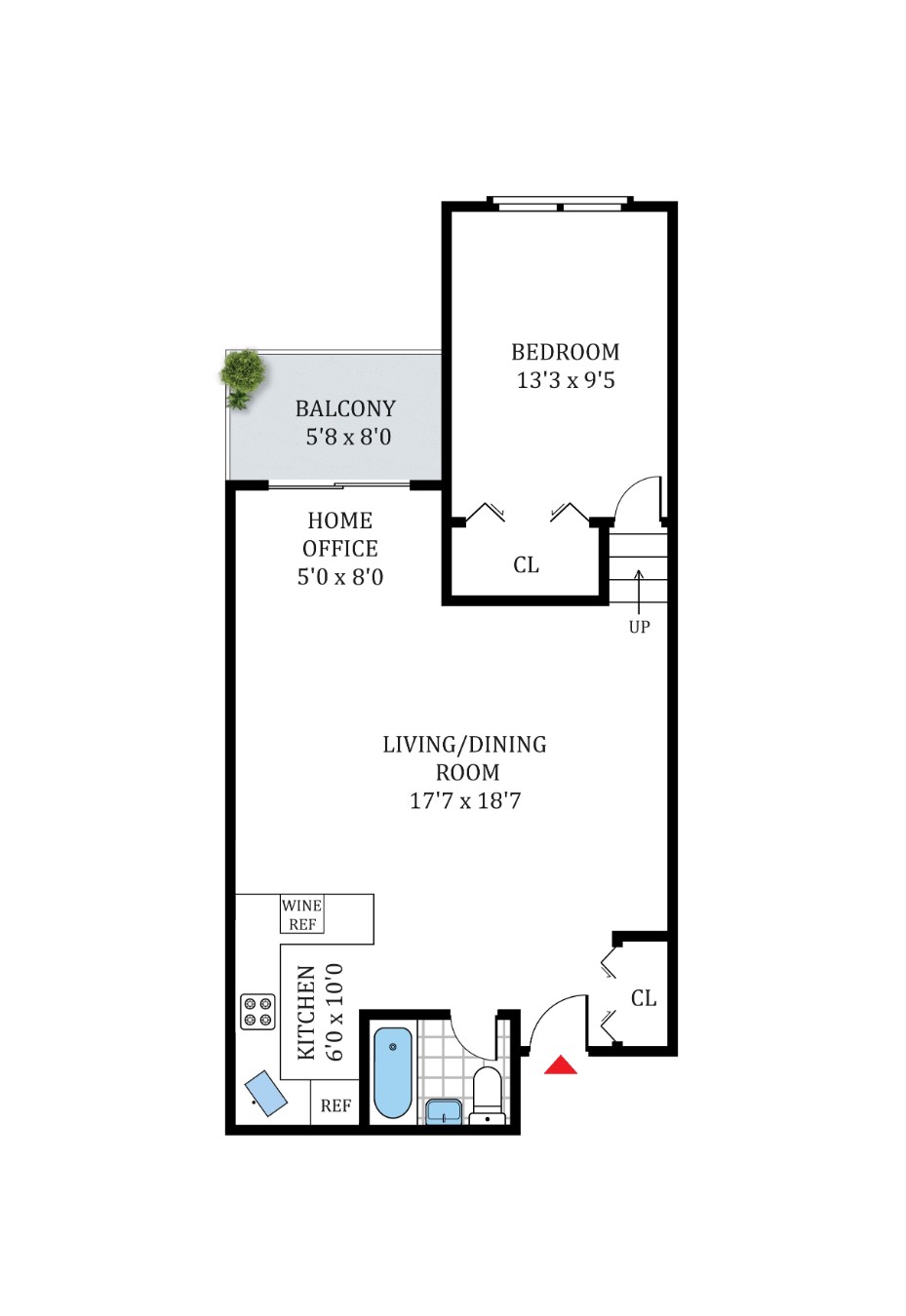 Floorplan for 311 West 82nd Street, B