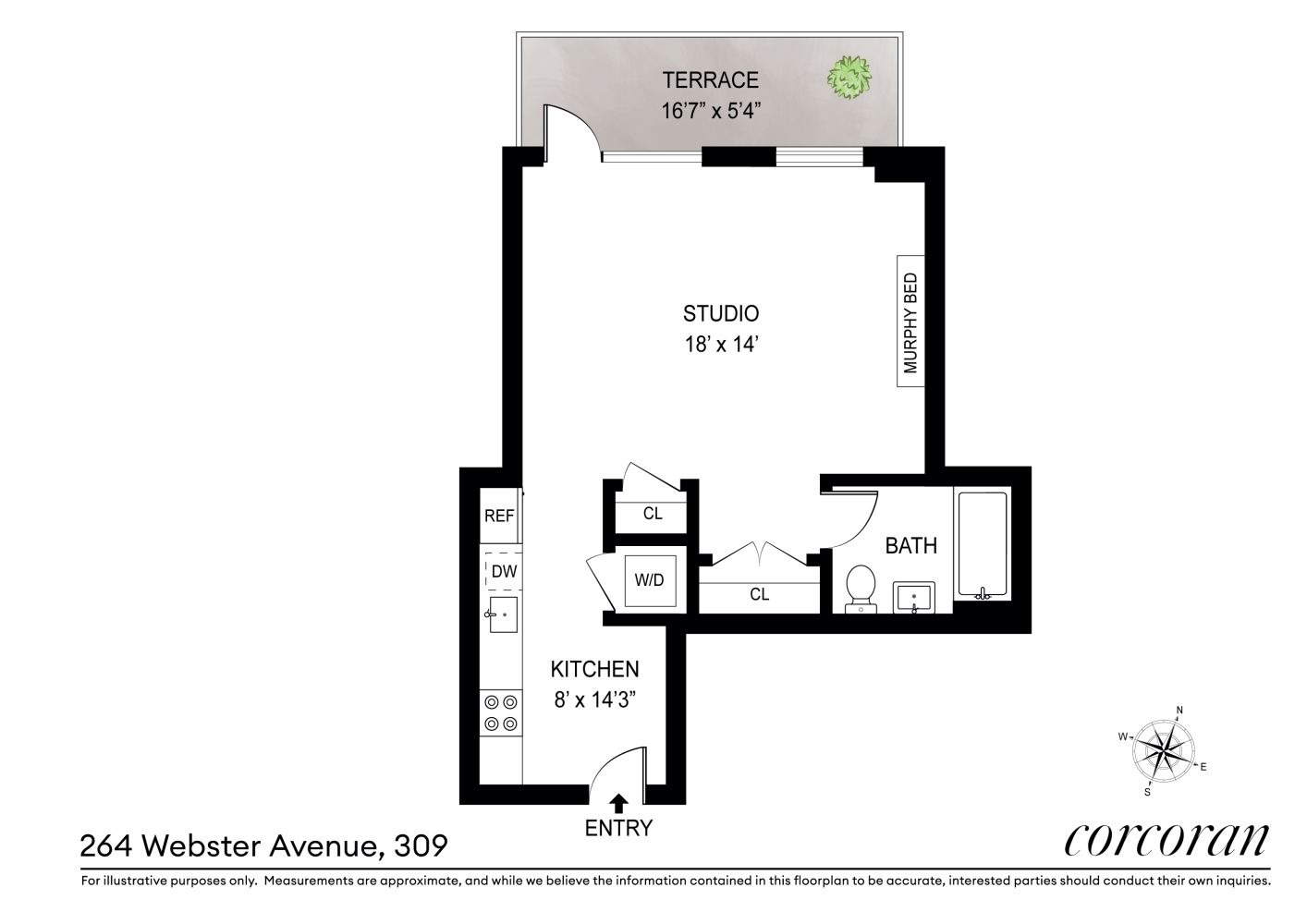 Floorplan for 264 Webster Avenue, 309