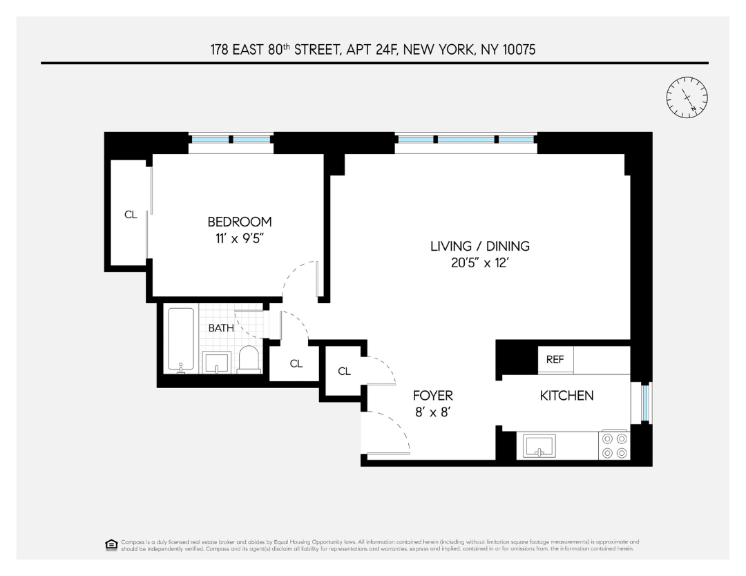 Floorplan for 178 East 80th Street, 24F