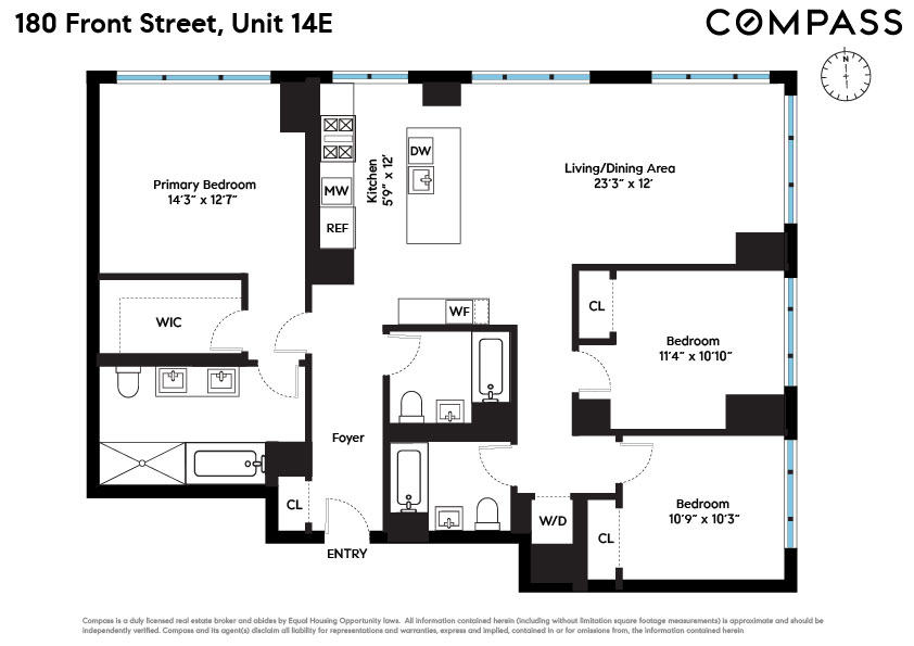 Floorplan for 180 Front Street, 14E