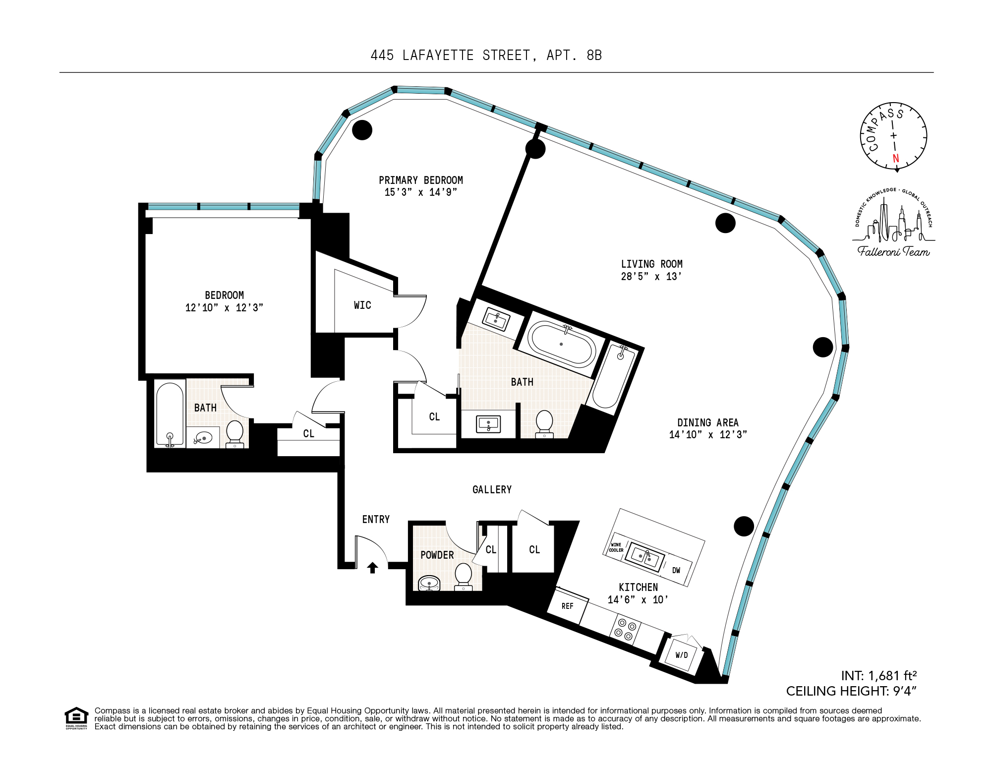 Floorplan for 445 Lafayette Street, 8B