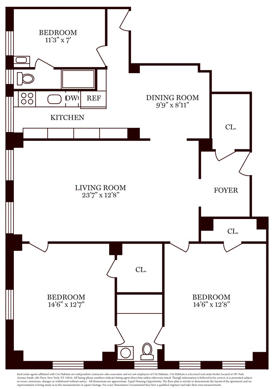 Floorplan for 785 West End Avenue, 2B