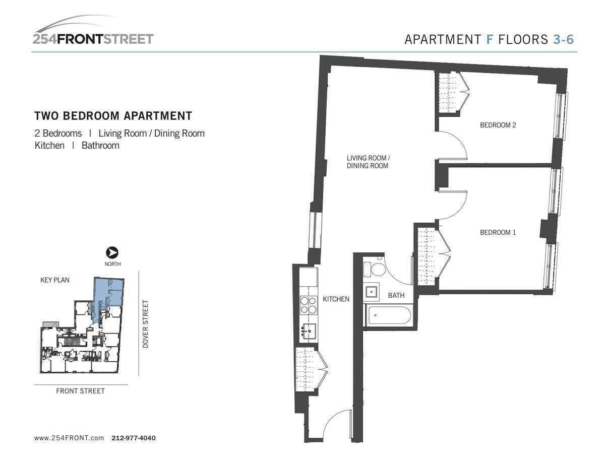 Floorplan for 254 Front Street, 5-F