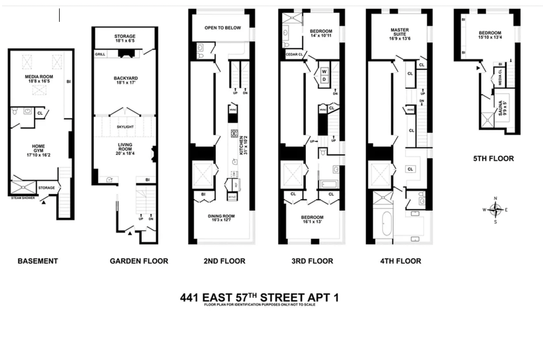 Floorplan for 441 East 57th Street, 1