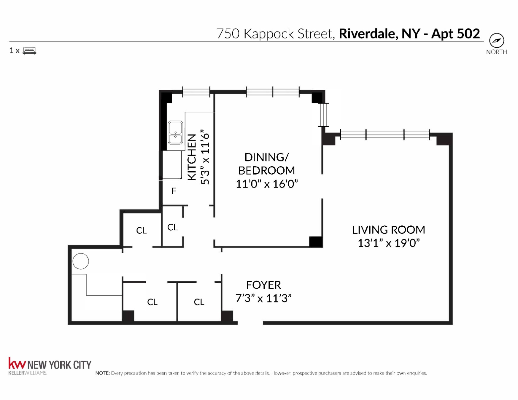 750 Kappock Street, New York, NY 10463, 1 Bedroom Bedrooms, 3 Rooms Rooms,1 BathroomBathrooms,Residential,For Sale,THE GLENBRAIR,Kappock,RLMX-98402