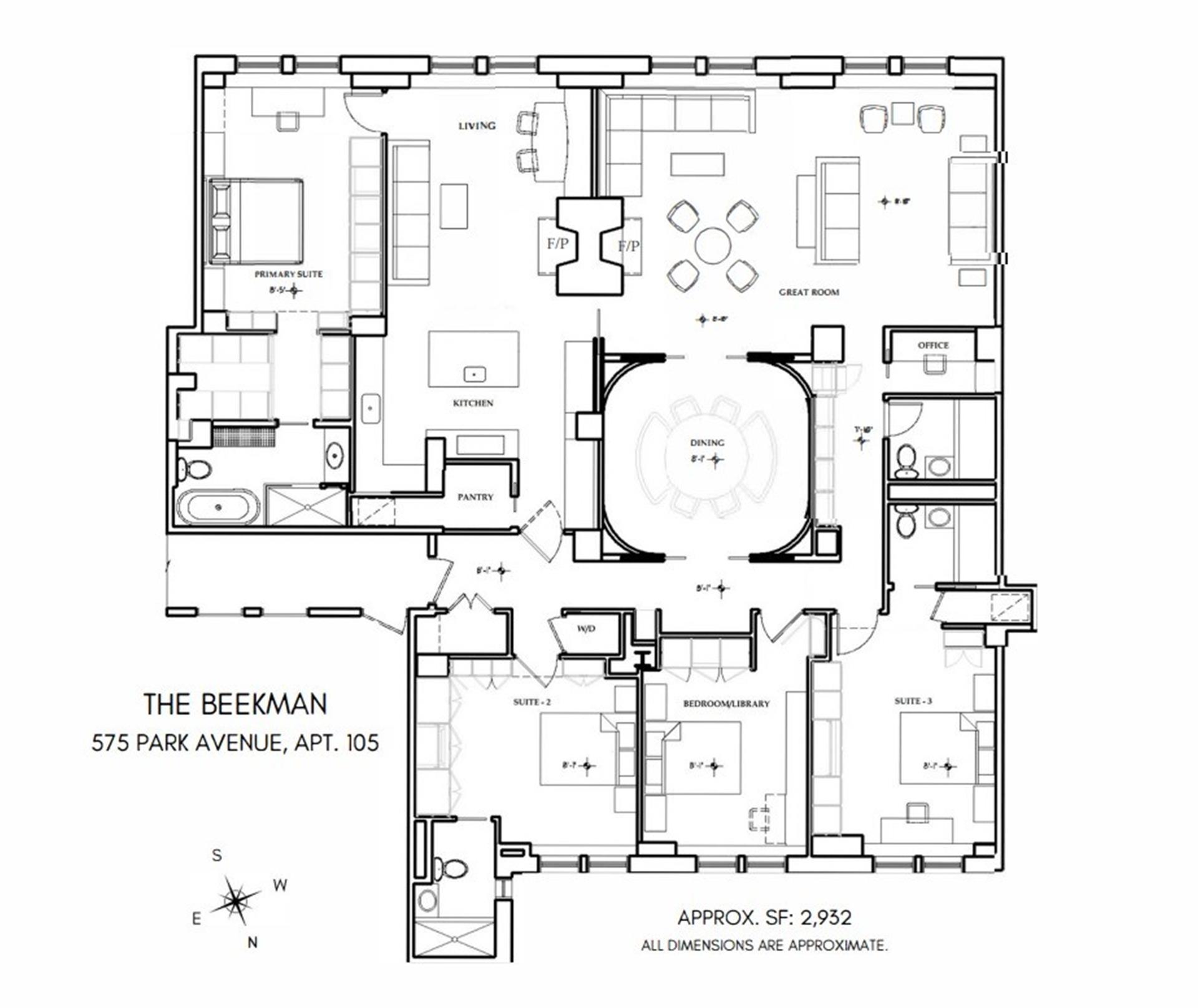 Floorplan for 575 Park Avenue, 105
