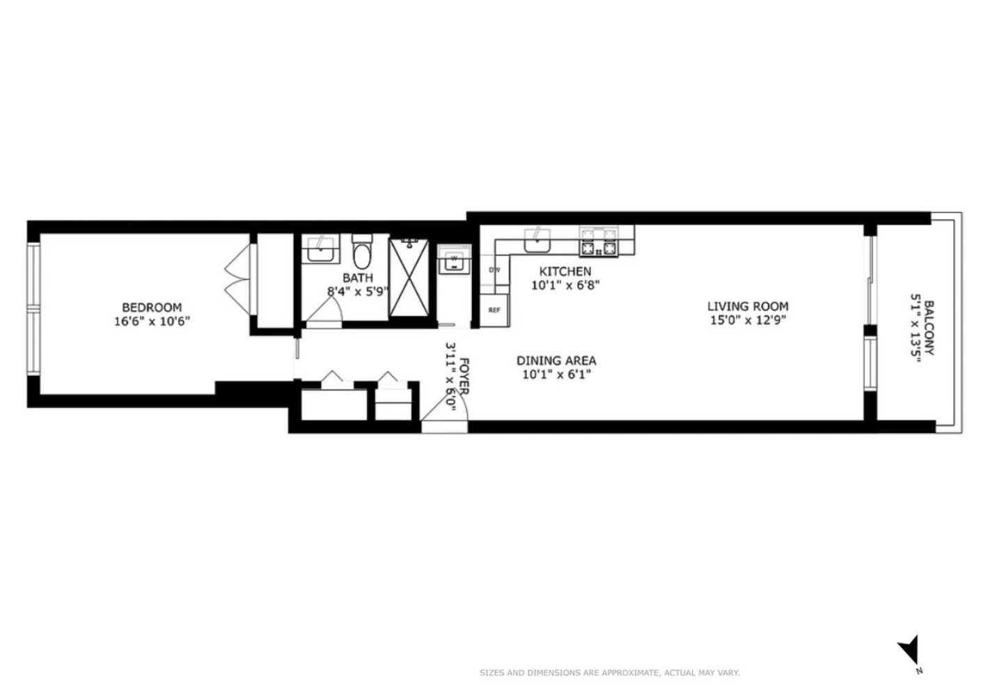 Floorplan for 301 Covert Street, 3E