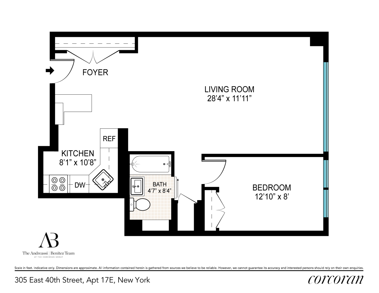 Floorplan for 305 East 40th Street, 17E