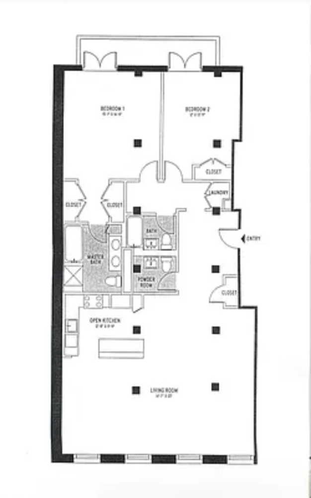 Floorplan for 62 Beach Street, 2C