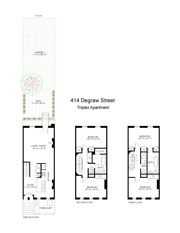 Floorplan for 414 Degraw Street, 1